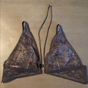Victoria’s Secret Black lace bralette w neck strap